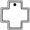 Squared Cross 1 Key Tag - Spot Color