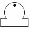 Circle w/Base Key Tag - Spot Color