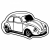 Classic VW Bug Key Tag - Spot Color
