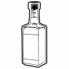 Square Bottle 4 Key Tag (Spot Color)