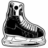 Dark Ice Skate Key Tag - Spot Color