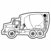 Cement Truck 2 Key Tag - Spot Color