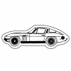Classic Corvette 1 Key Tag - Spot Color