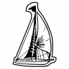 Boat/Sailboat 1 Key Tag (Spot Color)