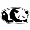 Panda Bear Key Tag (Spot Color)
