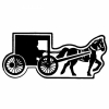 Horse w/Buggy Key Tag - Spot Color