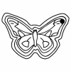 Butterfly Key Tag (Spot Color)