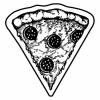 Pizza Slice Key Tag - Spot Color
