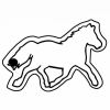 Horse Outline Key Tag (Spot Color)