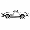 Classic Corvette Convertible 1 Key Tag - Spot Color