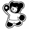 Bear w/Shirt Key Tag (Spot Color)