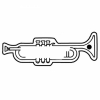 Trumpet Key Tag - Spot Color