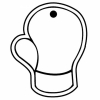 Boxing Glove Outline Key Tag (Spot Color)