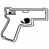 Gun 1 Key Tag - Spot Color
