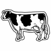 Cartoon Cow Key Tag (Spot Color)