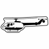 Helicopter 4 Key Tag - Spot Color