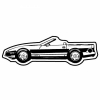 Classic Corvette Convertible 2 Key Tag - Spot Color