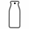 Milk Bottle Key Tag (Spot Color)