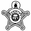 Sheriff Badge Shield Key Tag - Spot Color