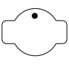 Circle w/Rectangle Key Tag - Spot Color