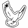 Dove Bird Key Tag (Spot Color)