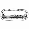 Sub Sandwich Key Tag - Spot Color