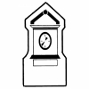 Clock Tower Key Tag - Spot Color