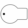 Round w/Rectangle Key Tag - Spot Color