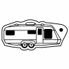 Mobile Home w/Front Door Key Tag - Spot Color