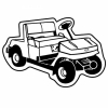 Golf Cart 1 Key Tag - Spot Color