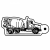Cement Truck 4 Key Tag - Spot Color