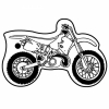 Key Tag - Motorcycle Dirt Bike - Spot Color