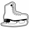 Figure Ice Skate Key Tag - Spot Color