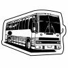 Tour Bus 11 Key Tag (Spot Color)