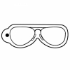 Light Rimmed Glasses Key Tag - Spot Color
