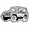 Key Tag - Jeep 2 - Spot Color