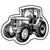 Farm Tractor 7 Key Tag - Spot Color