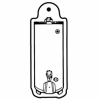 Water Heater Outline Key Tag - Spot Color