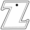 Letter Z Key Tag - Spot Color