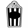 Popcorn Bucket Key Tag - Spot Color