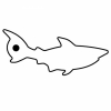 Shark Key Tag (Spot Color)