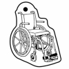 Wheelchair 2 Key Tag - Spot Color