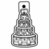 Wedding Cake Key Tag - Spot Color