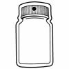 Pill Jar Key Tag - Spot Color