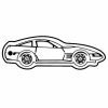 Classic Corvette 4 Key Tag - Spot Color
