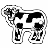Cartoon Dairy Cow Key Tag (Spot Color)