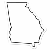 Georgia State Shape Magnet - Full Color