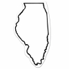 Illinois State Shape Magnet - Full Color