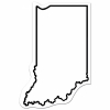 Indiana State Shape Magnet - Full Color