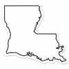 Louisiana State Shape Magnet - Full Color